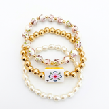 Mahjong Stretch Bracelet Stack – 3 Piece Beaded Set