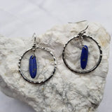 Natural Lapis Lazuli Hoop Earrings