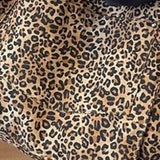 Leopard Print Shoulder Slouchy Tote Bag Brown
