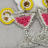 Cosmos Beaded Drink Earrings