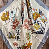 Field of Wild Flowers Printed Western Southwestern Wild Rag Scarf Accent