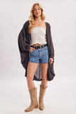 Boho Open Front Kimono Cardigan | Ash | S, M & L | C03259