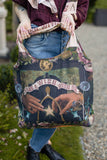 Make a Wish Linen Tote Bag | Whimsical Boho Floral Market Bag