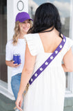 Purple Star Beaded Crossbody Bag Strap