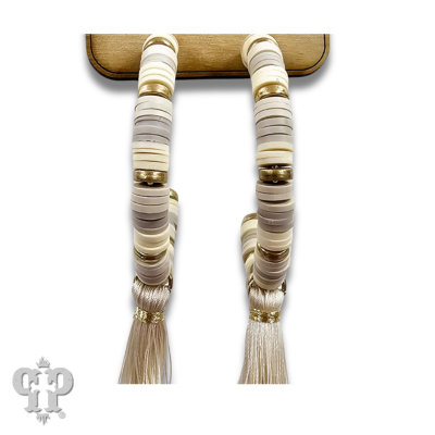 White Tassel Hoop Heishi Beeded Earring