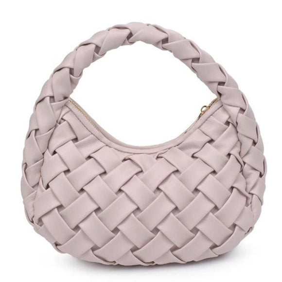 Noreen Woven Clutch Creamy Ivory Oatmilk