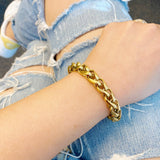 18K Gold Chain Link Bracelet – Tarnish & Water Resistant