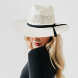 Shell Beach Western Sun Hat | Black Bow