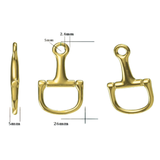 Snaffle Bit Necklace | Two-Tone Gold & Silver | Chunky Chain | 17.8"