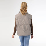Talen Brown Gingham Down-Filled Vest
