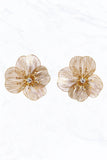 Gold Filigree Flower Earrings