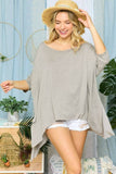Oversized Flare Tunic Top – Charcoal