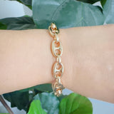 Equestrian Twist Link Bracelet – Horsebit-Inspired Gold