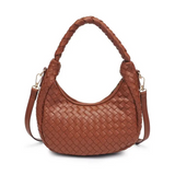 Laken Woven Shoulder Bag Crossbody Light Chocolate Brown