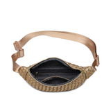 Aim High Woven Neoprene Belt Bag Fanny Pack Sling Bag Metallic Gold