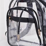 Clear Stadium Backpack with Grey Trim