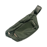 Olive Green Nylon Sling Bum Bag