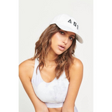 AND Baseball Cap Hat White with Black Embroidery