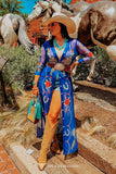 Denim Blue Western Duster | Sheer Mesh Button-Down with Horseshoe & Rose Print