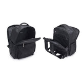 Urban Explorer Nylon Multi-Compartment Travel Backpack in Black