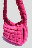 Gianna Mini Slouchy Quilted Puffer Puffy Tote Hot Pink