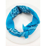 Blue Paisley Pattern Bandana | 100% Cotton | 21x21"