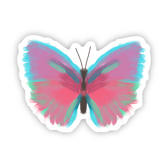Butterfly Multicolor Painting Vinyl Sticker