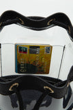 Clear Crossbody Stadium Bucket Bag Black