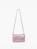 Lana Glitter Crossbody Bag | Metallic Chain Strap Evening Purse Black