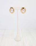 Newberg Oval Pearl Post Earrings – Gold