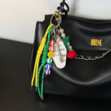 Cherry Pop Beaded Keychain Bag Charm
