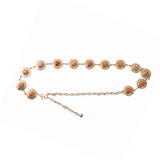 Rose Quartz Gold Chain Belt | Crystal Healing Inspired | Gold