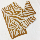 Dare To Wear Animal Zebra Print Cozy Scarf Brown