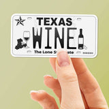 Texas Wine Country Waterproof License Plate Sticker