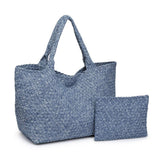 Sky's The Limit Large Denim Tote | Woven Denim | Sol and Selene