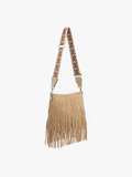 Sadie Suede Fringe Crossbody Bag with Guitar Strap | Boho Western Purse