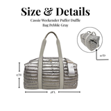 Puffer Weekender Duffle Bag – Pebble Gray