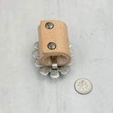 Western Silver Tone Stones With Large Center Hot Pink Stone Wild Rag Scarf Slide