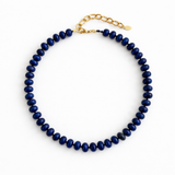 Lapis Blue Natural Stone Beaded Necklace