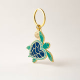 Sea Turtle Enamel Keychain & Bag Charm