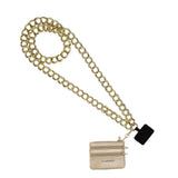 Clip & Go Double Link Chain Phone Strap with Pouch | Gold
