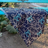 Rhinestone Cowgirl Rope Bow Bandana Western Southwestern Wild Rag Scarf Accent