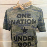 One Nation Under God Camo Graphic Tee