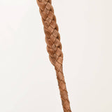 Rustic Western Fringe Crossbody Bag Braided Leather Conchos Turquoise Accent