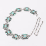 Western Metal Concho Chain Belt – Silver