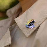 Raven Hard Enamel Lapel Pin – Edgar Allan Poe Gothic Halloween
