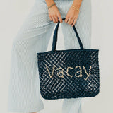 Sandbar Carryall Summer Tote – Navy (Vacay)