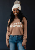 Light Brown Cream Coffee Weather Sweater