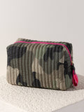 Ezra Large Boxy Cosmetic Pouch | Camo | Quilted Nylon