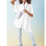 Corinne Button Front Cover Wrap White